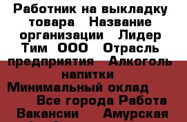 Работник на выкладку товара › Название организации ­ Лидер Тим, ООО › Отрасль предприятия ­ Алкоголь, напитки › Минимальный оклад ­ 26 000 - Все города Работа » Вакансии   . Амурская обл.,Архаринский р-н